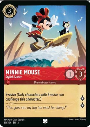 Minnie Mouse - Stylish Surfer (113/204) - Uncommon - Cold Foil