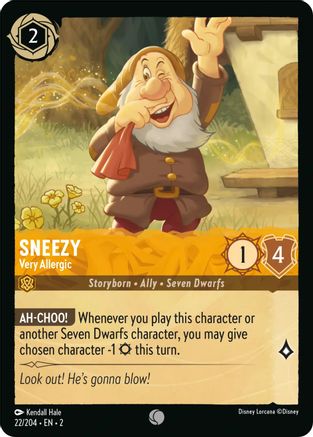 Sneezy - Very Allergic (22/204) - Common - Cold Foil