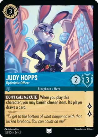 Judy Hopps - Optimistic Officer (152/204) - Uncommon - Cold Foil
