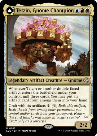 Tetzin, Gnome Champion // The Golden-Gear Colossus (LCC-013) - rare