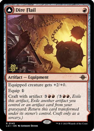 Dire Flail // Dire Blunderbuss (PRE-145S) - rare - Foil