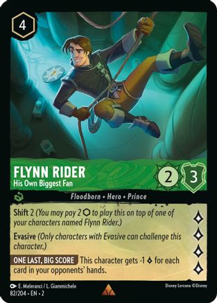 Flynn Rider - His Own Biggest Fan (82/204) - Rare - Cold Foil
