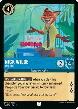 Nick Wilde - Wily Fox (154/204) - Uncommon