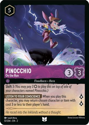 Pinocchio - On the Run (57/204) - Uncommon - Cold Foil