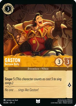 Gaston - Baritone Bully (8/204) - Uncommon - Cold Foil