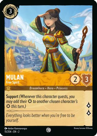 Mulan - Free Spirit (15/204) - Common - Cold Foil