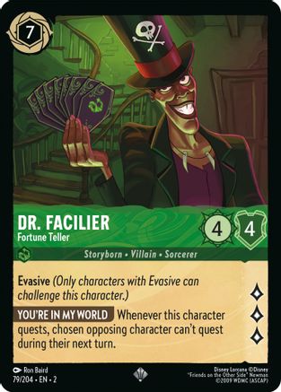 Dr. Facilier - Fortune Teller (79/204) - Super Rare - Cold Foil