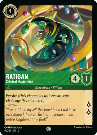 Ratigan - Criminal Mastermind (91/204) - Common - Cold Foil