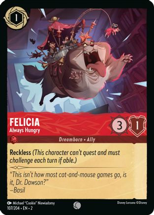 Felicia - Always Hungry (107/204) - Common - Cold Foil