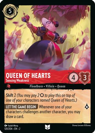Queen of Hearts - Sensing Weakness (120/204) - Uncommon