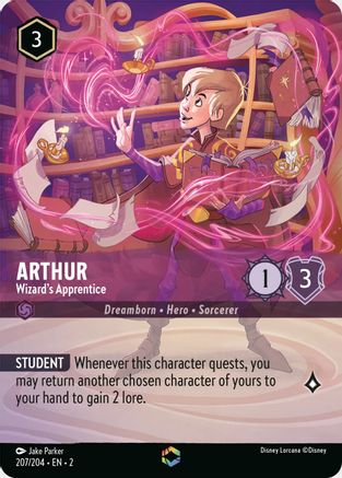 Arthur - Wizard's Apprentice (Enchanted) (207/204) - Enchanted - Holofoil