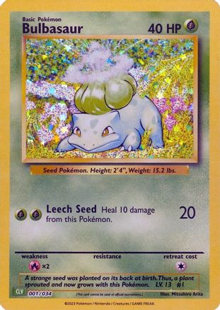 Bulbasaur (001/034) - TCGC  - Classic Collection - Holofoil
