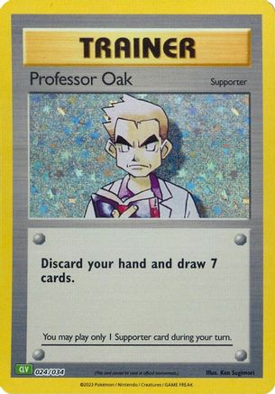 Professor Oak (CLV) (024/034) - TCGC  - Classic Collection - Holofoil