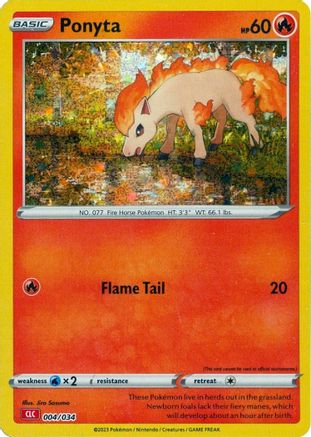 Ponyta (004/034) - TCGC  - Classic Collection - Holofoil