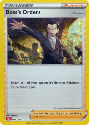 Boss's Orders (CLC) (019/034) - TCGC  - Classic Collection - Holofoil