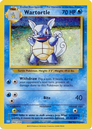 Wartortle (002/034) - TCGC  - Classic Collection - Holofoil