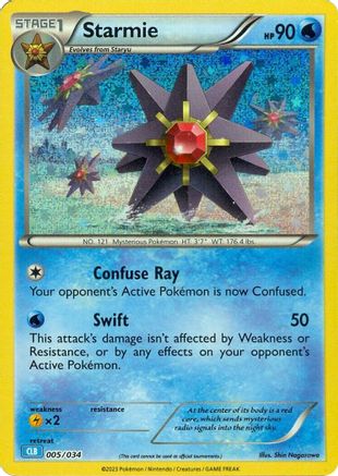 Starmie (005/034) - TCGC  - Classic Collection - Holofoil