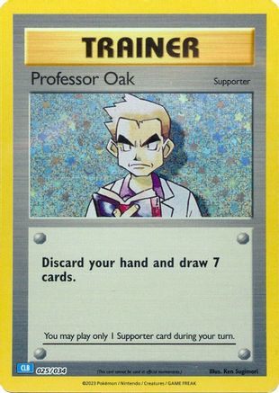 Professor Oak (CLB) (025/034) - TCGC  - Classic Collection - Holofoil
