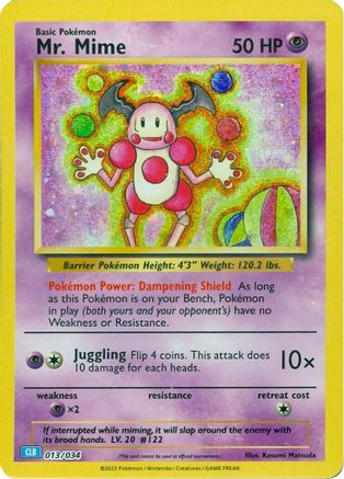 Mr. Mime (013/034) - TCGC  - Classic Collection - Holofoil