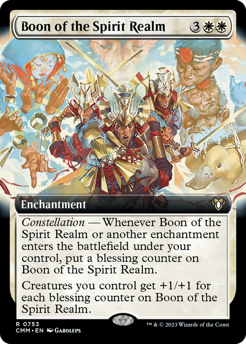 Boon of the Spirit Realm (CMM-753) - rare: (Extended Art) - Foil