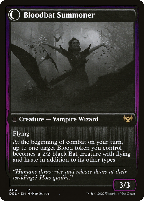 Voldaren Bloodcaster // Bloodbat Summoner (DBL-404) - rare: (Double Faced Transform)