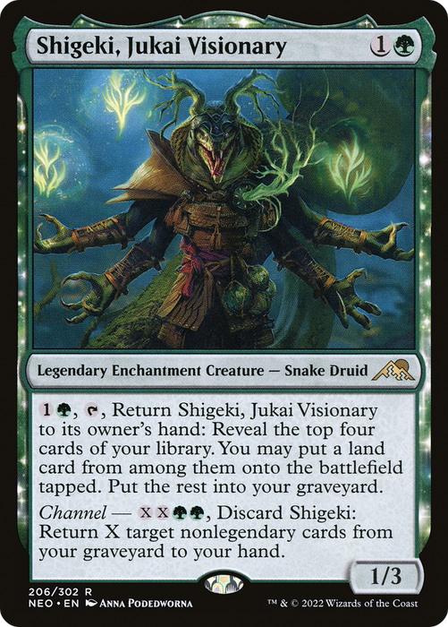 Shigeki, Jukai Visionary (NEO-206) - rare: (enchantment)