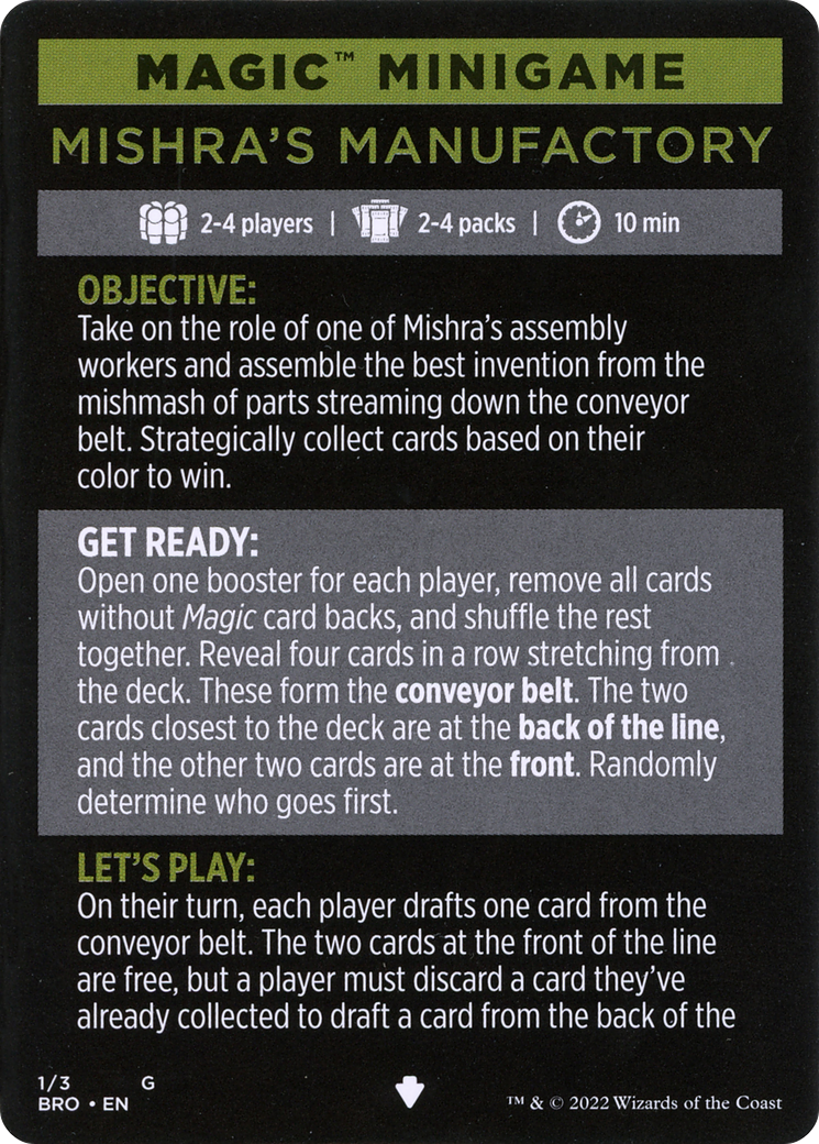 Mishra's Manufactory // Mishra's Manufactory (cont'd) (MBRO-001) - common - Foil