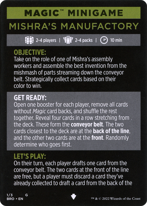 Mishra's Manufactory // Mishra's Manufactory (cont'd) (MBRO-001) - common