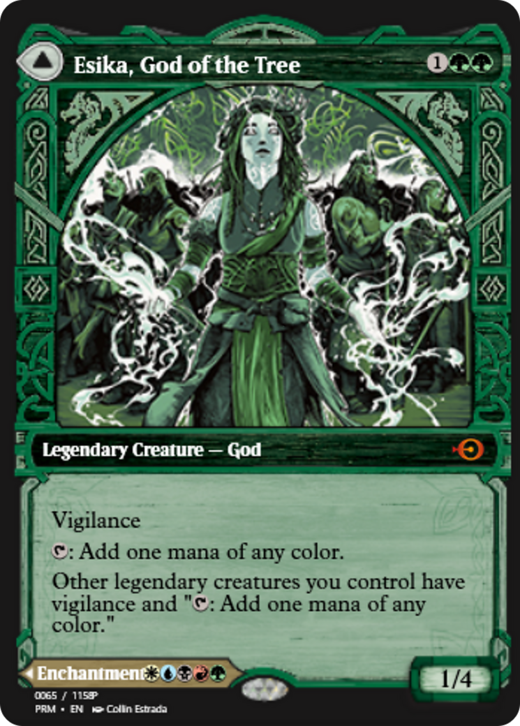Esika, God of the Tree // The Prismatic Bridge (PRM-88330) - mythic: (Showcase) - Foil