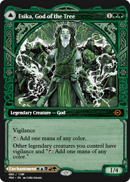 Esika, God of the Tree // The Prismatic Bridge (PRM-88330) - mythic: (Showcase) - Foil