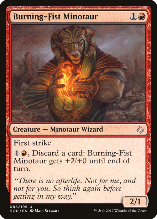 Burning-Fist Minotaur (HOU-085) - uncommon - Foil