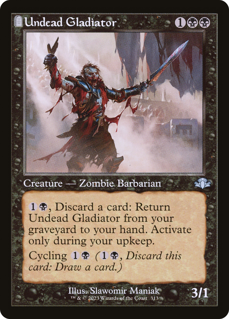 Undead Gladiator (DMR-313) - uncommon: (tombstone) - Foil