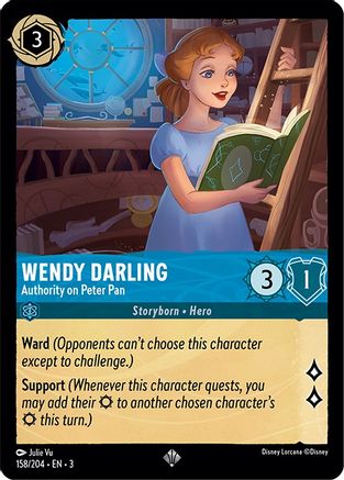 Wendy Darling - Authority on Peter Pan (158/204) - Super Rare - Cold Foil