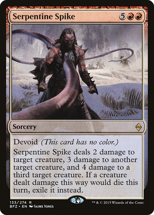 Serpentine Spike (BFZ-133) - rare: (devoid)