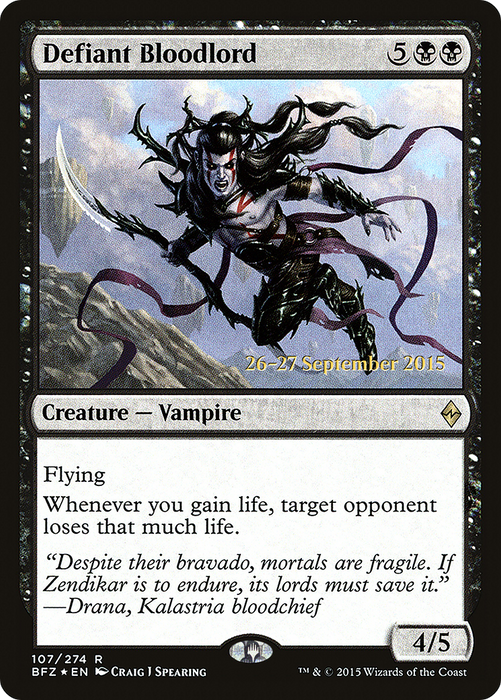 Defiant Bloodlord (PRE-107S) - rare - Foil