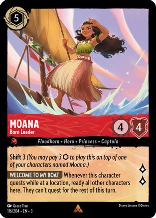 Moana - Born Leader (116/204) - Rare VF