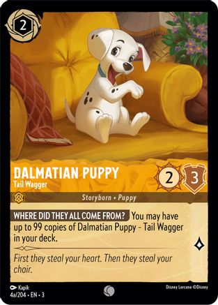 Dalmatian Puppy - Tail Wagger (4a/204) (4a/204) - Common - Cold Foil