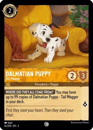 Dalmatian Puppy - Tail Wagger (4c/204) (4c/204) - Common - Cold Foil