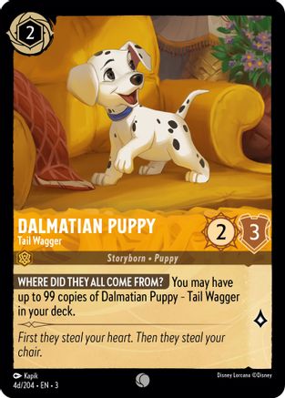 Dalmatian Puppy - Tail Wagger (4d/204) (4d/204) - Common - Cold Foil