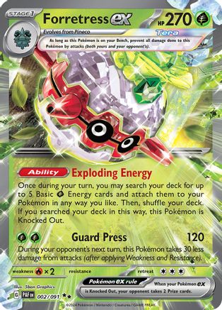 Forretress ex (002/091) - SPF  - Double Rare - Holofoil