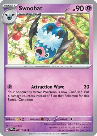 Swoobat (033/091) - SPF  - Uncommon - Reverse Holofoil