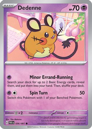 Dedenne (036/091) - SPF  - Common - Reverse Holofoil