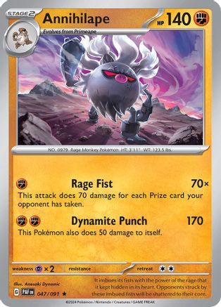 Annihilape (047/091) - SPF  - Rare - Holofoil