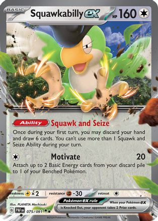 Squawkabilly ex (075/091) - SPF  - Double Rare - Holofoil