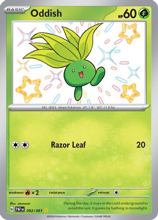 Oddish (092/091) - SPF  - Shiny Rare - Holofoil