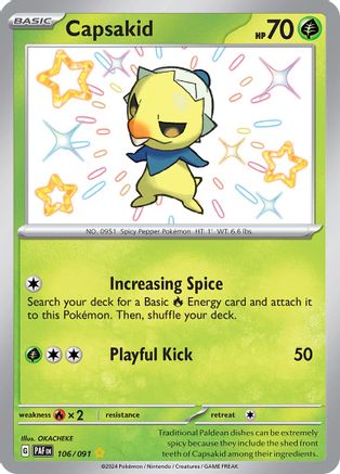 Capsakid (106/091) - SPF  - Shiny Rare - Holofoil