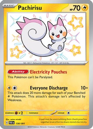 Pachirisu (138/091) - SPF  - Shiny Rare - Holofoil