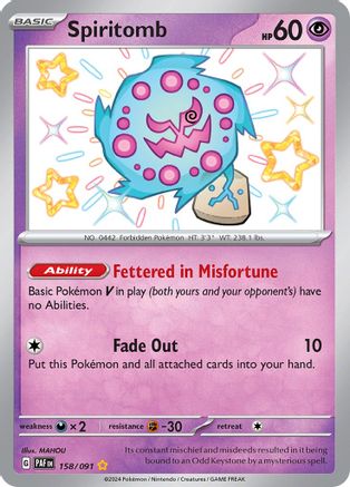Spiritomb (158/091) - SPF  - Shiny Rare - Holofoil