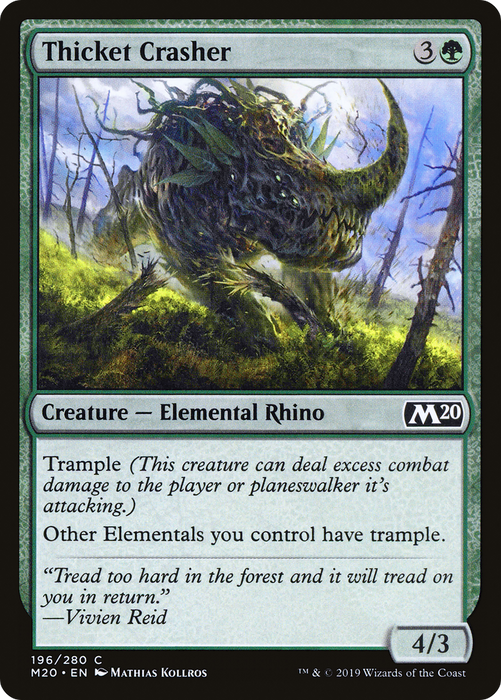 Thicket Crasher (M20-196) - common - Foil
