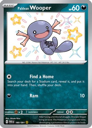 Paldean Wooper (180/091) - SPF  - Shiny Rare - Holofoil